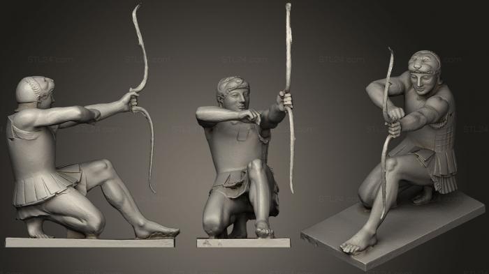 Статуи античные и исторические (Сидящий Геракл, STKA_1411) 3D модель для ЧПУ станка